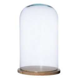 Glass dome W-231G3+wooden base H:38cm D:22cm