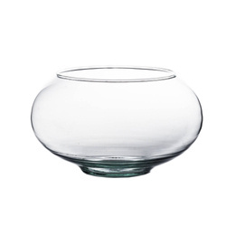 Round glass bowl M-7 H:10,5cm D:19cm