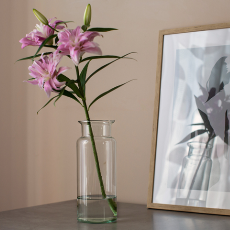 Glass jar vase W-332H H:25cm D:10cm