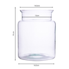 Glass jar vase H:19cm W-332R D:14,5cm