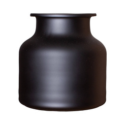 Black mat jar vase WOZ-01 H:21cm D:21cm