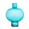 Glass vase W-553 H:20cm D:15,5cm Turquoise