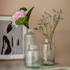 Glass jar ribbed vase W-395K1 H:25cm D:14,5cm