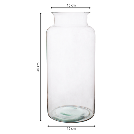 Glass jar vase W-332B1 H:40cm D:19cm