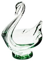 Glass swan  H:26cm