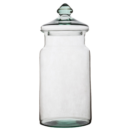 Glass jar vase H:32cm D:14cm W-332N1+glass cover