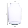 Glass jar vase H:30cm D:19cm W-395E