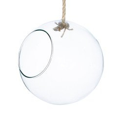 Hanging glass ball with rope D:20cm