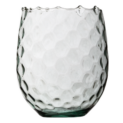 Glass vase W-773  honeycomb H:22cm D:18,5cm