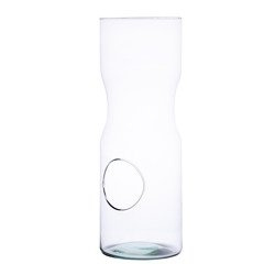 Glass vase W-552A+side hole H:43cm D:15cm