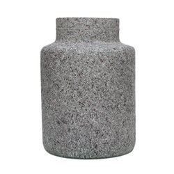 Glass jar vase H:20cm D:14,5cm WMP-001 LOFTI grey