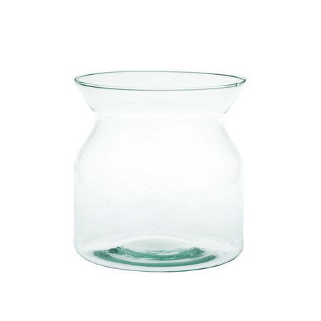 Glass jar vase W-483 H:14cm D:14cm