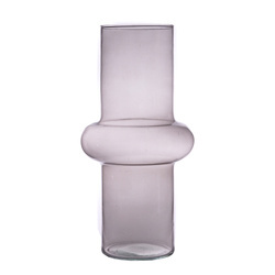 Taupe glass vase W-706A H:31cm D:15,5cm