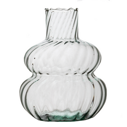 Glass vase W-770 twisted optic H:24cm D:19cm