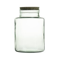 Glass jar vase H:20cm D:14,5cm WM-P001 + cork