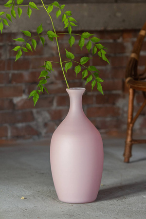 Tall bottle vase powder pink W-259 H:45cm D:23cm