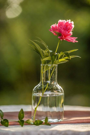 Glass vase WL-38 H:19,7cm D:10,5cm OUTLET
