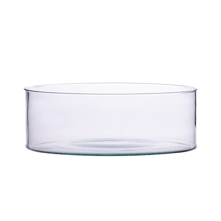 Glass cylinder bowl H:7cm D:20cm