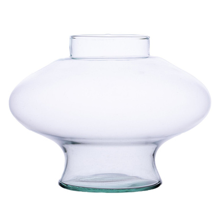 Glass vase grave candle K-015 smooth H:20cm D:27cm