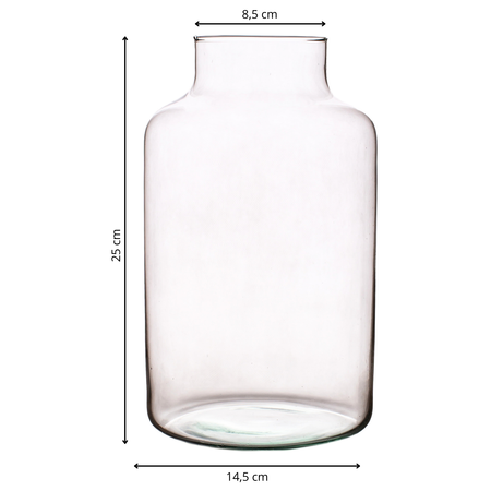 Glass jar vase W-395K1 H:25cm D:14,5cm