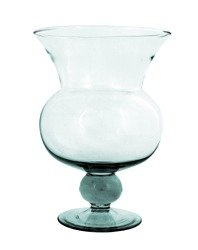 Stemmed glass vase W-392A H:24cm D:14cm