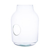 Glass jar vase W-475 side hole H:37cm D:26cm