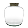 Glass vase W-704+korek H:22cm D:20cm