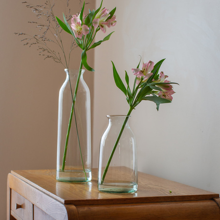 Glass bottle vase W-245B H:30cm D:9,5cm