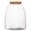 Glass vase W-440D+cork H:30cm D:23cm