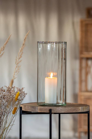 Glass cylinder vase optic H:30cm D:14cm SALE