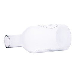 Glass bottle vase H:33cm D:14cm W-394A1+side hole flat side