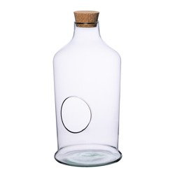 Glass terrarium W-531+side hole+cork H:35cm D:17,2cm