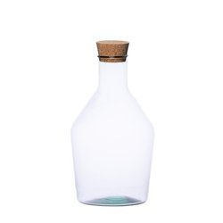 Glass bottle vase +cork W-545B H:30,5cm D:18cm