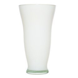 Glass vase W-57 H:20cm D:12,5cm White