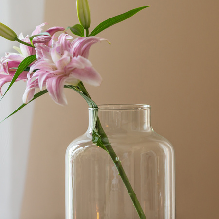 Glass jar vase W-395K1 H:25cm D:14,5cm