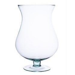 Stemmed glass vase W-208A H:32cm D:22cm