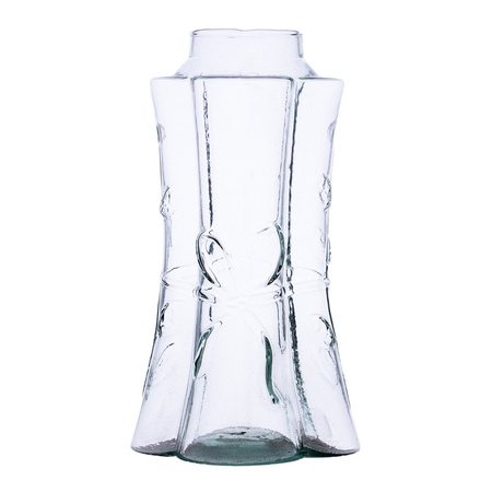 Glass vase grave candle Z-KO clover H:29cm D:7.8cm