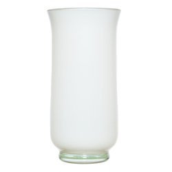 Glass vase Atena H:21,5cm D:13cm White