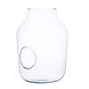 Glass jar vase W-456B+side holeH:33cm D:23cm