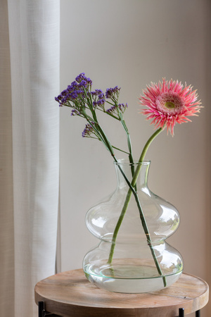 Glass vase W-768 H:26cm D:19cm