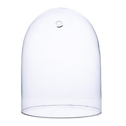 Glass dome W-573A H:30cm D:24cm with side hole