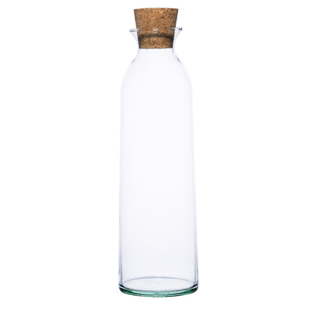 Glass bottle vase W-245B+cork H:32cm D:9,5cm