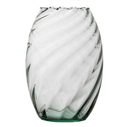 Glass vase W-268D twisted optic smoothed H:26cm D:18cm