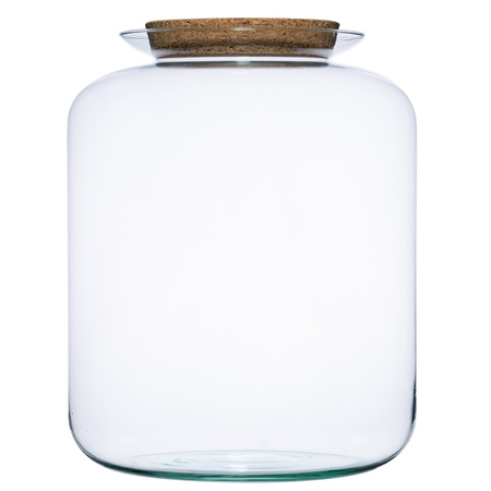 Glass jar vase W-524A1+ cork H:31,5cm D:25cm