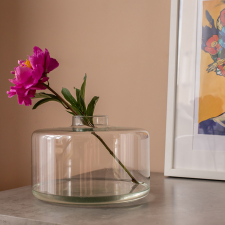 Glass jar vase W-754A H:16cm D:23cm