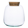 Glass vase W-557A + cork  H:25,5cm D:23cm