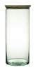 Cylinder glass vase H: 23cm D: 10cm + plug