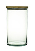 Cylinder glass vase H: 17cm D: 10cm + plug