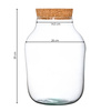 Glass jar vase W-456C+cork H:39cm D:26cm