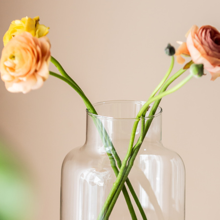 Glass jar vase W-395K2 H:20cm D:14,5cm